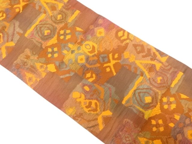 JAPANESE NAGOYA OBI / CHIKUZEN HAKATA / WOVEN FLORAL SARASA